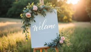 Panneau de bienvenue mariage : guide pour un accueil chaleureux